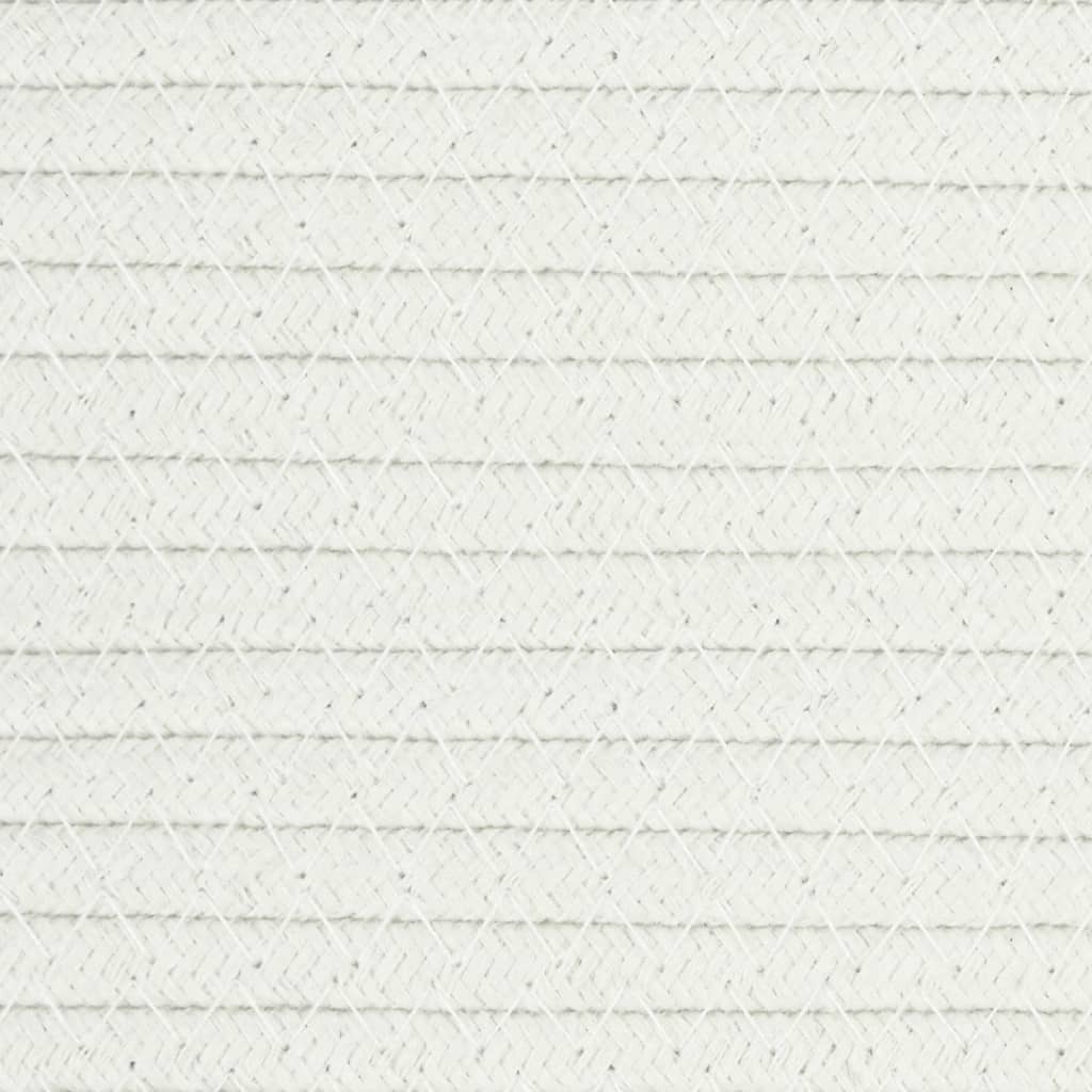 Cestino Portaoggetti Grigio e Bianco Ø40x35 cm in Cotone - homemem39