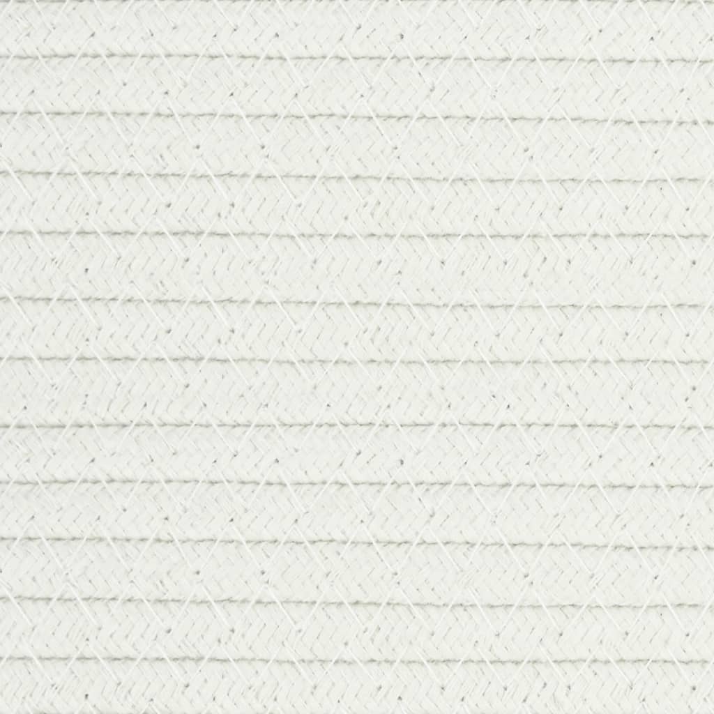 Cestino Portaoggetti Grigio e Bianco Ø51x33 cm in Cotone - homemem39