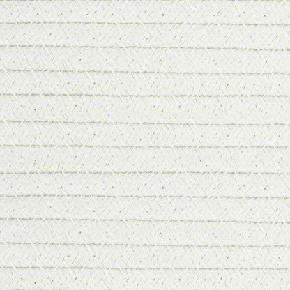 Cestino Portaoggetti Beige e Bianco Ø51x33 cm in Cotone - homemem39