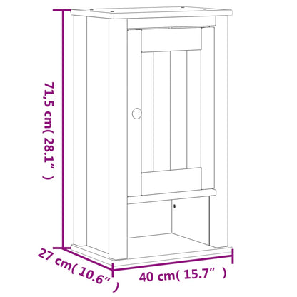 Mobile da Bagno a Muro BERG Bianco 40x27x71,5 cm Massello Pino - homemem39