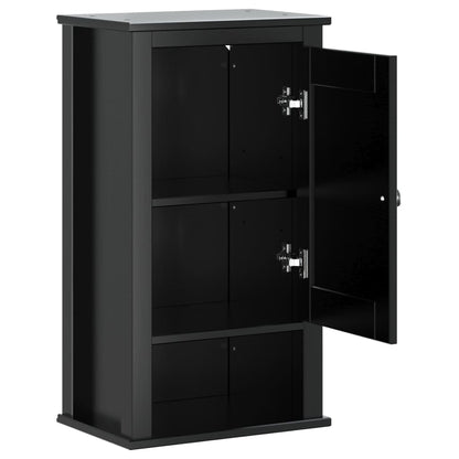 Mobile da Bagno a Muro BERG Nero 40x27x71,5 cm Massello Pino - homemem39