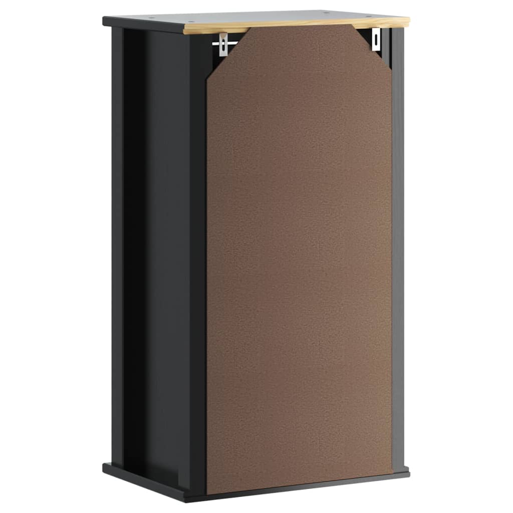 Mobile da Bagno a Muro BERG Nero 40x27x71,5 cm Massello Pino - homemem39