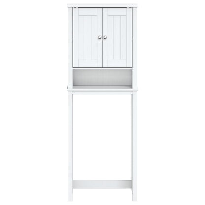 Portaoggetti Sopra WC BERG Bianco 60x27x164,5 cm Legno Massello - homemem39