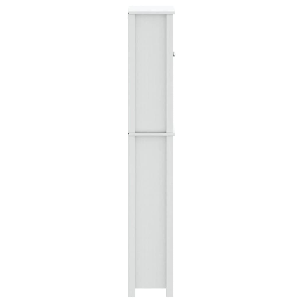 Portaoggetti Sopra WC BERG Bianco 60x27x164,5 cm Legno Massello - homemem39