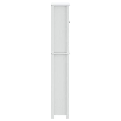 Portaoggetti Sopra WC BERG Bianco 60x27x164,5 cm Legno Massello - homemem39