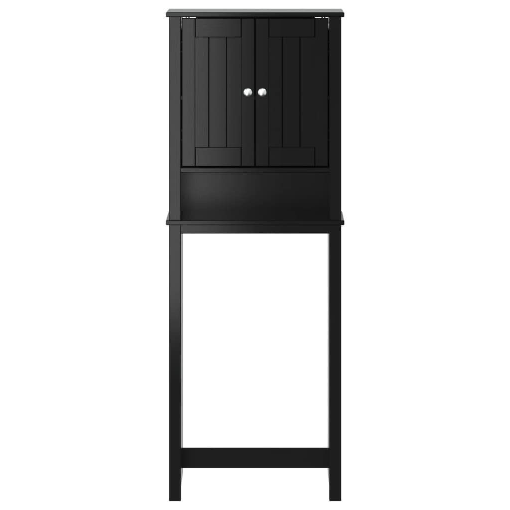 Portaoggetti Sopra WC BERG Nero 60x27x164,5 cm Legno Massello - homemem39