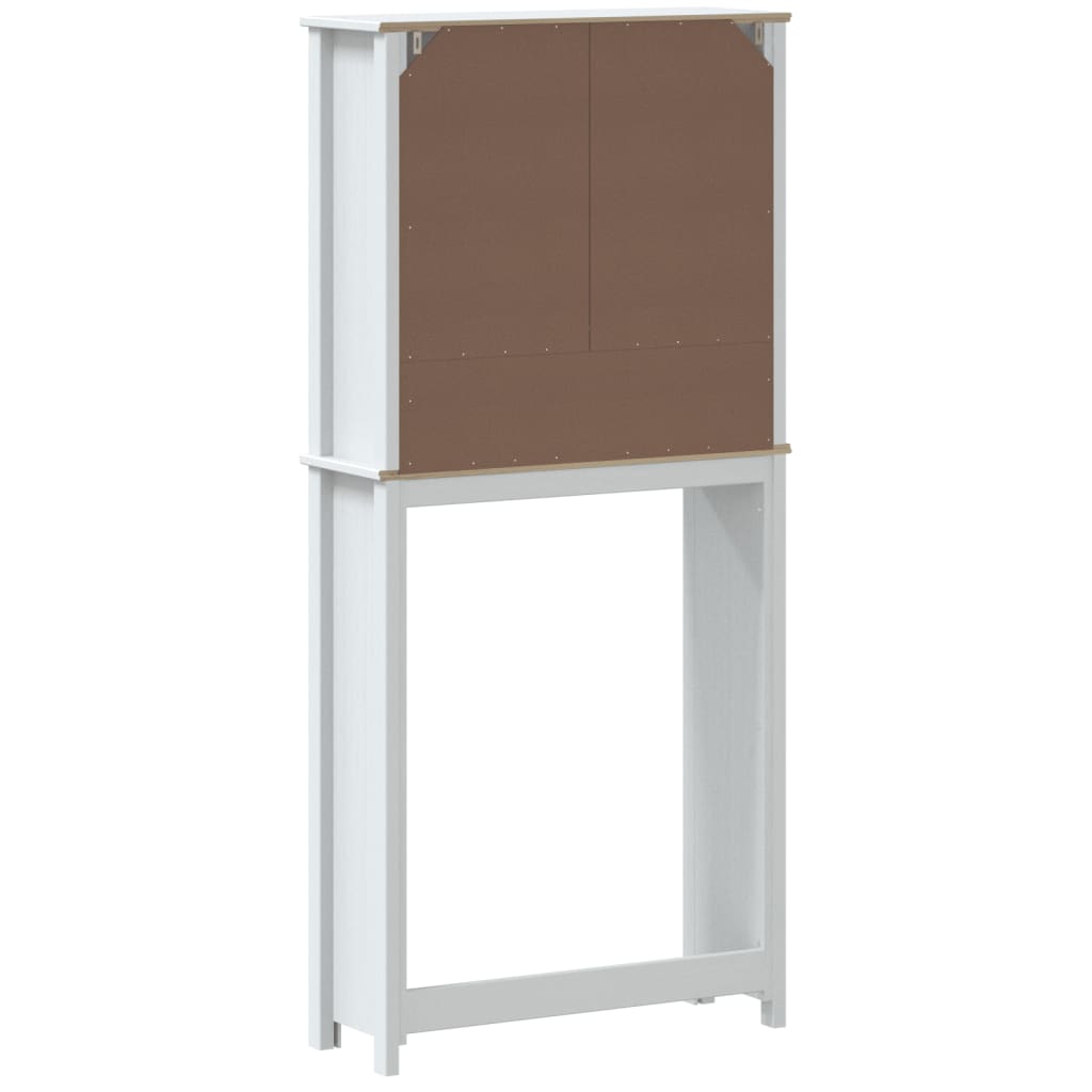 Mobile per Lavatrice BERG Bianco 76x27x164,5cm Legno Massello - homemem39