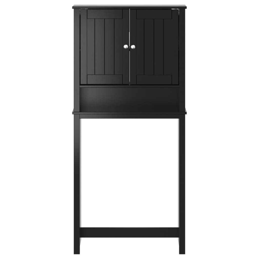 Mobile per Lavatrice BERG Nero 76x27x164,5cm Legno Massello - homemem39