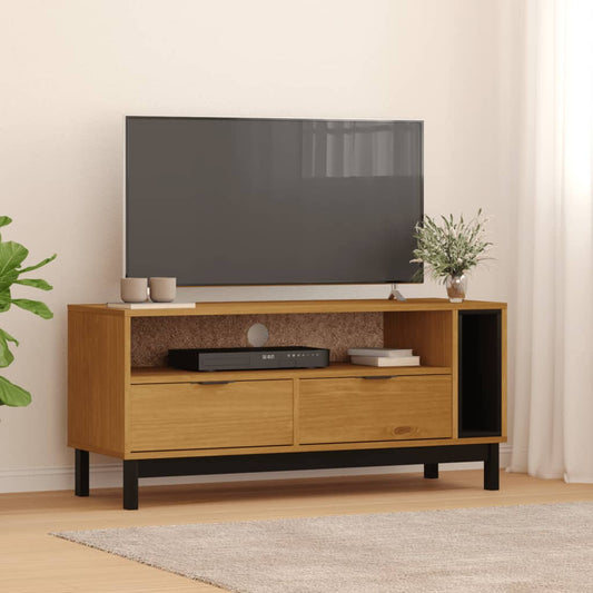 Mobile TV FLAM 110x40x50 cm in Legno Massello di Pino - homemem39