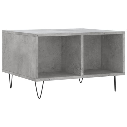 Tavolino Salotto Grigio Cemento 60x50x36,5 cm Legno Multistrato - homemem39