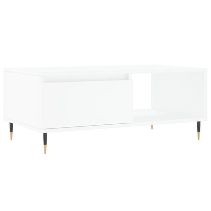 Tavolino da Salotto Bianco 90x50x36,5 cm in Legno Multistrato - homemem39