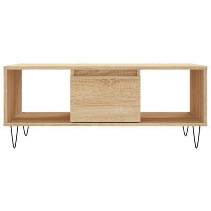 Tavolino Salotto Rovere Sonoma 90x50x36,5 cm Legno Multistrato - homemem39