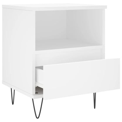 Comodini 2pz Bianchi 40x35x50 cm in Legno Multistrato - homemem39