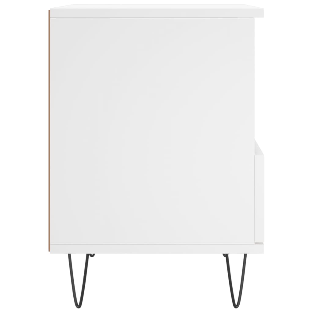 Comodini 2pz Bianchi 40x35x50 cm in Legno Multistrato - homemem39