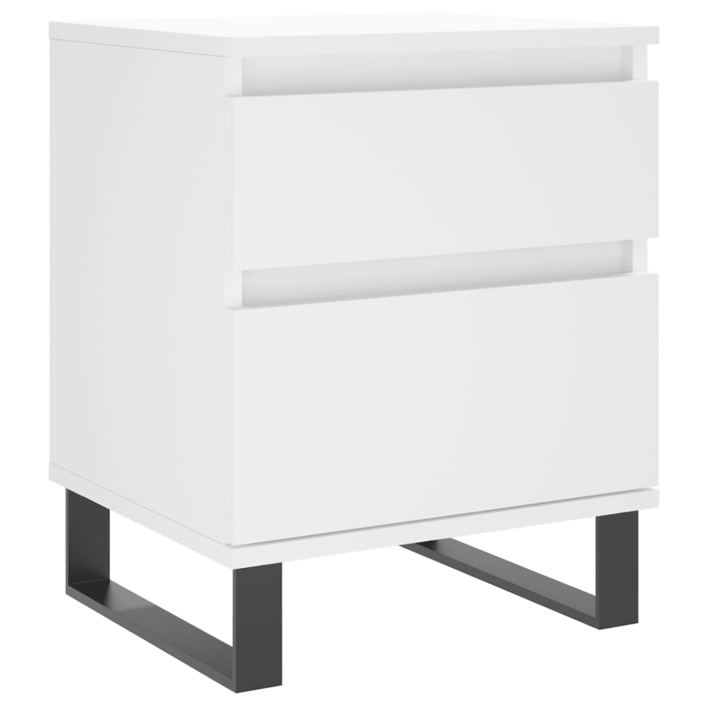 Comodini 2pz Bianchi 40x35x50 cm in Legno Multistrato - homemem39