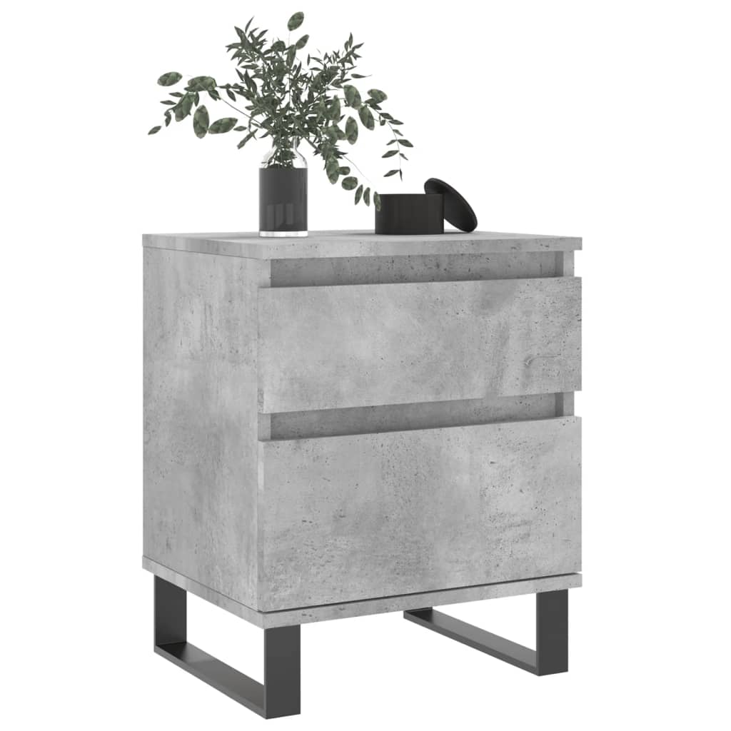 Comodini 2pz Grigio Cemento 40x35x50 cm in Legno Multistrato - homemem39