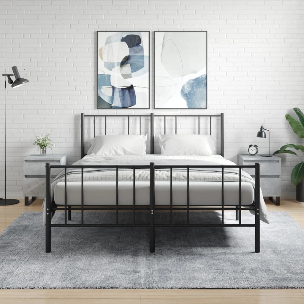 Comodini 2pz Grigio Cemento 40x35x50 cm in Legno Multistrato - homemem39