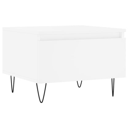 Tavolino da Salotto Bianco 50x46x35 cm in Legno Multistrato - homemem39