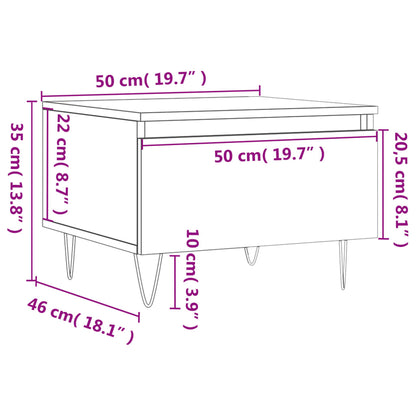 Tavolino da Salotto Rovere Sonoma 50x46x35 cm Legno Multistrato - homemem39
