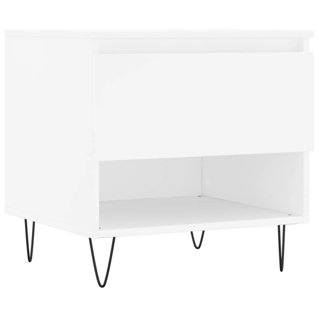 Tavolino da Salotto Bianco 50x46x50 cm in Legno Multistrato - homemem39