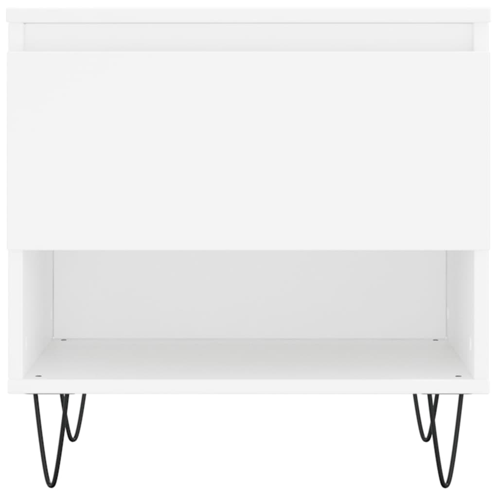 Tavolino da Salotto Bianco 50x46x50 cm in Legno Multistrato - homemem39