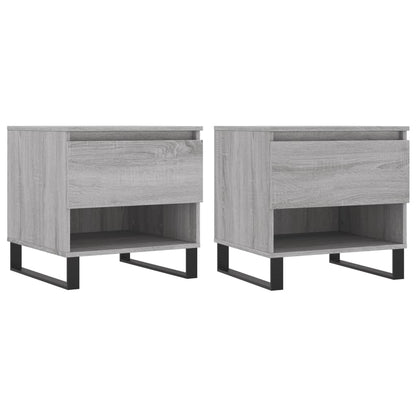 Tavolini Salotto 2pz Grigio Sonoma 50x46x50cm Legno Multistrato - homemem39