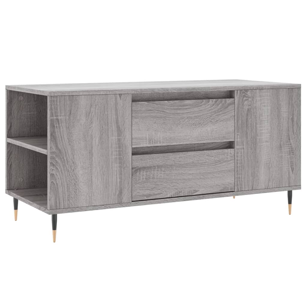 Tavolino Salotto Grigio Sonoma 102x44,5x50 cm Legno Multistrato - homemem39