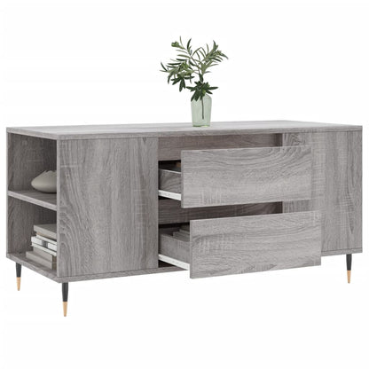 Tavolino Salotto Grigio Sonoma 102x44,5x50 cm Legno Multistrato - homemem39