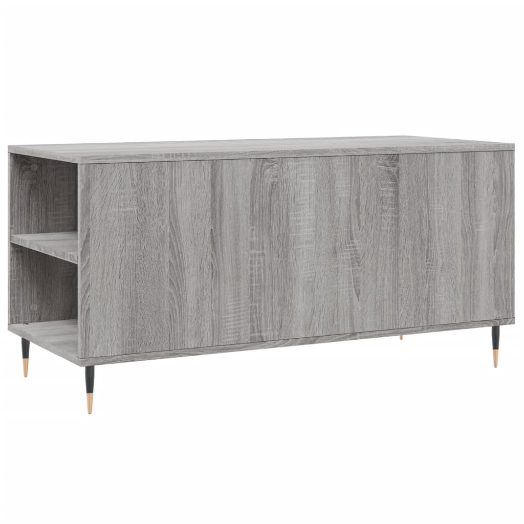 Tavolino Salotto Grigio Sonoma 102x44,5x50 cm Legno Multistrato - homemem39