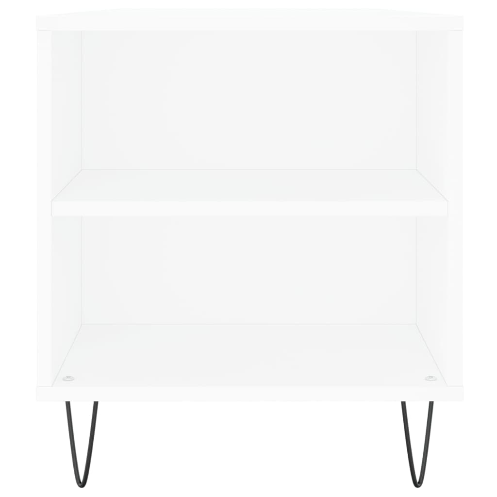 Tavolino da Salotto Bianco 102x44,5x50 cm in Legno Multistrato - homemem39