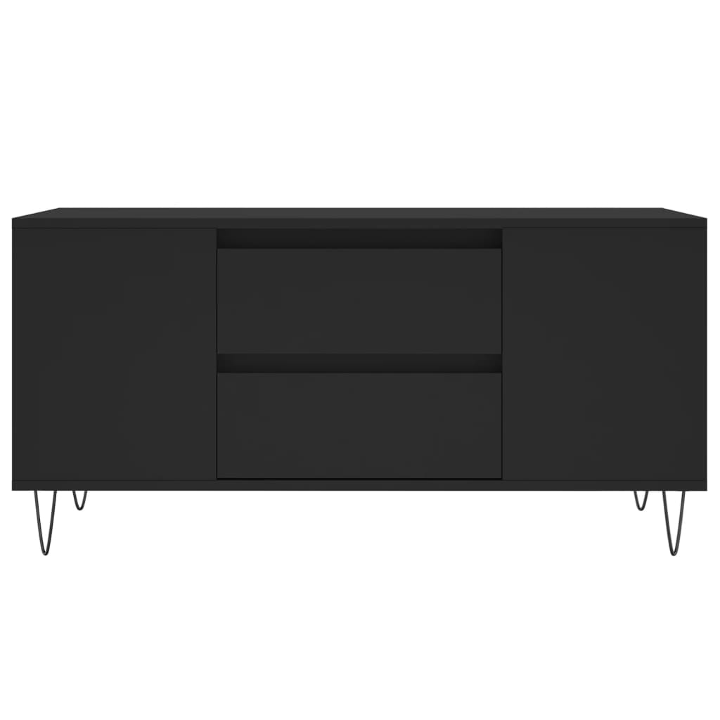 Tavolino da Salotto Nero 102x44,5x50 cm in Legno Multistrato - homemem39