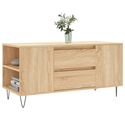 Tavolino Salotto Rovere Sonoma 102x44,5x50 cm Legno Multistrato - homemem39