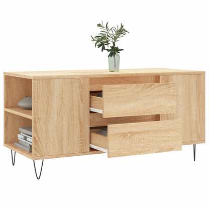 Tavolino Salotto Rovere Sonoma 102x44,5x50 cm Legno Multistrato - homemem39