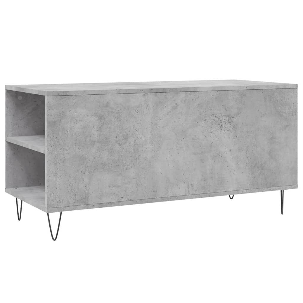 Tavolino Salotto Grigio Cemento 102x44,5x50cm Legno Multistrato - homemem39