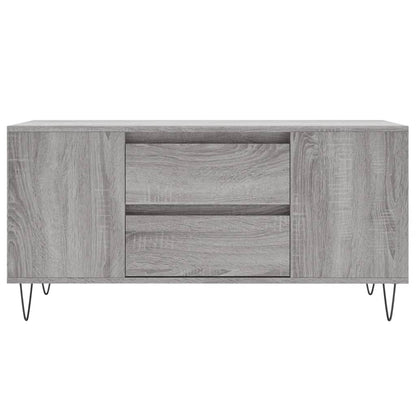 Tavolino Salotto Grigio Sonoma 102x44,5x50 cm Legno Multistrato - homemem39