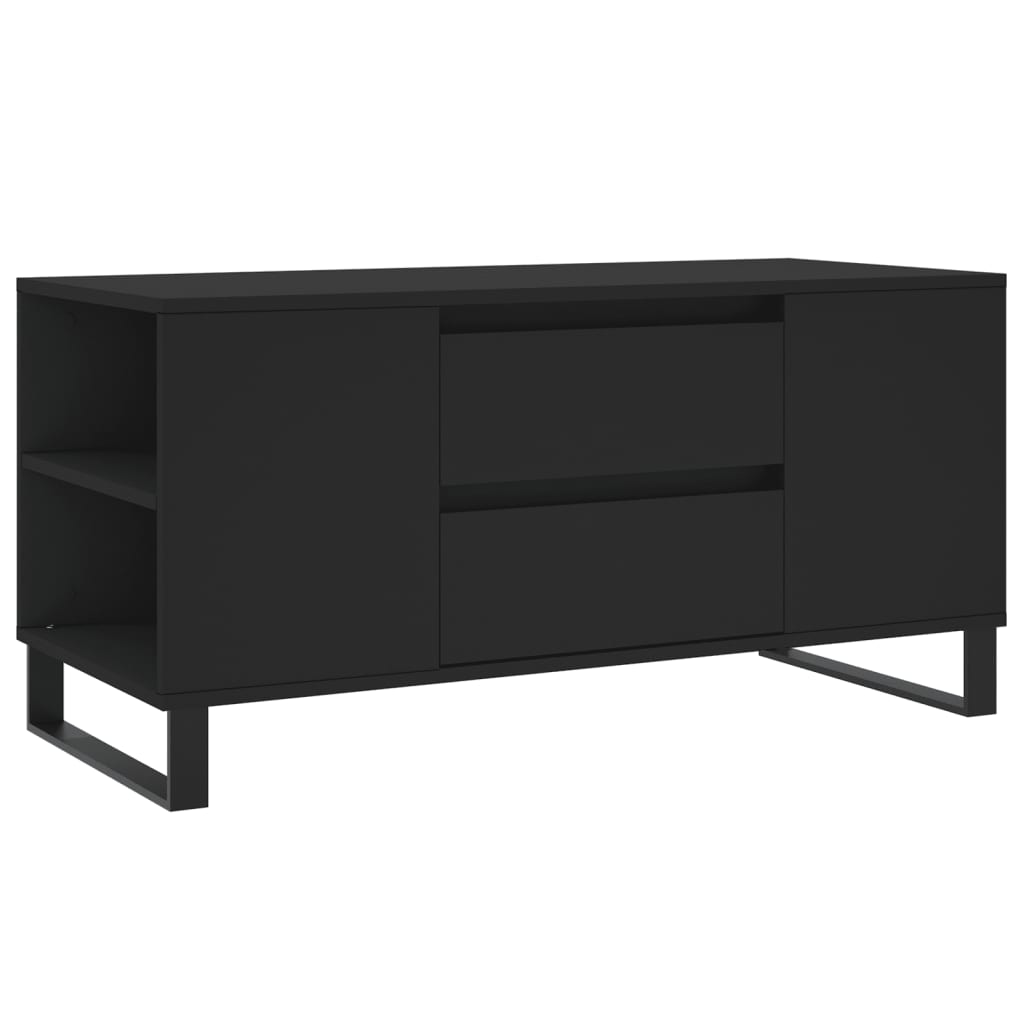 Tavolino da Salotto Nero 102x44,5x50 cm in Legno Multistrato - homemem39