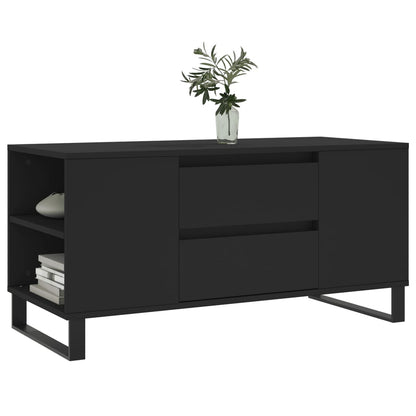 Tavolino da Salotto Nero 102x44,5x50 cm in Legno Multistrato - homemem39