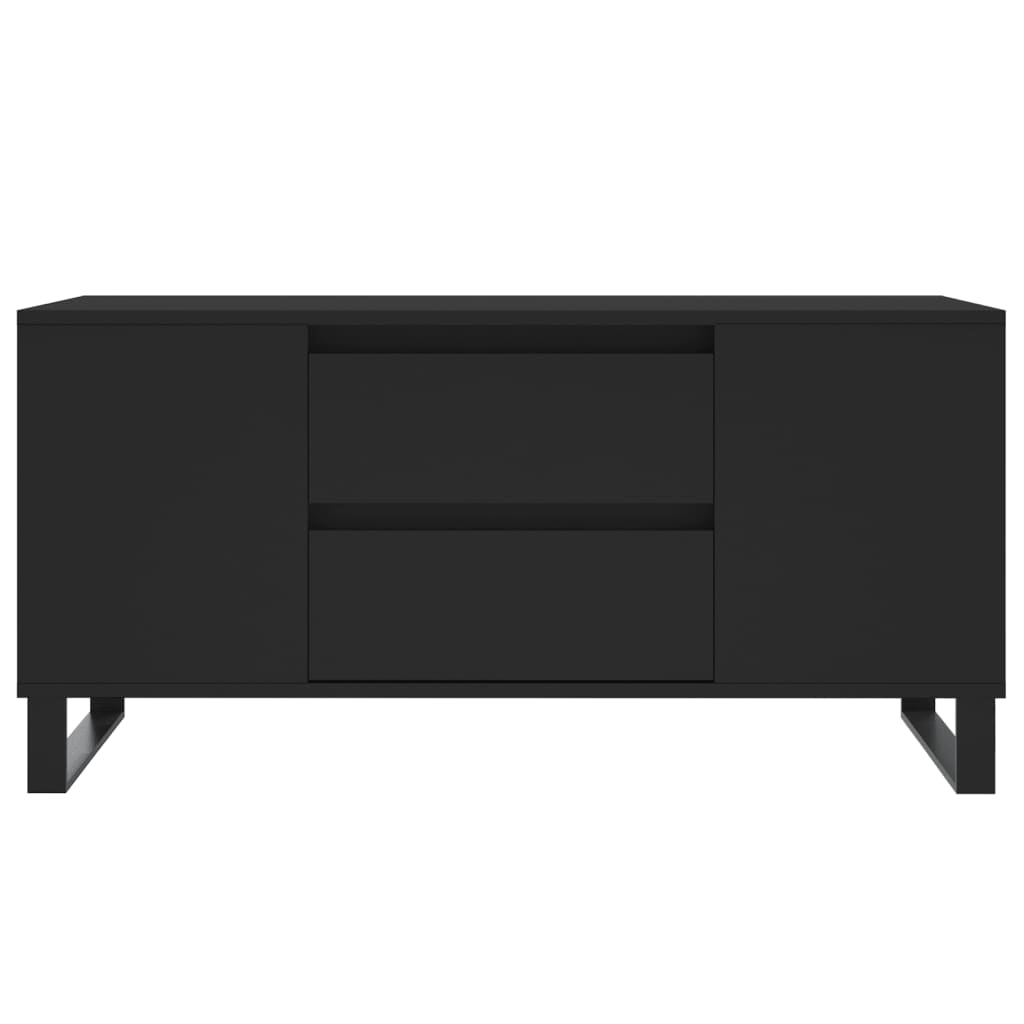 Tavolino da Salotto Nero 102x44,5x50 cm in Legno Multistrato - homemem39