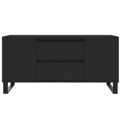 Tavolino da Salotto Nero 102x44,5x50 cm in Legno Multistrato - homemem39