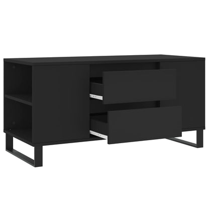 Tavolino da Salotto Nero 102x44,5x50 cm in Legno Multistrato - homemem39