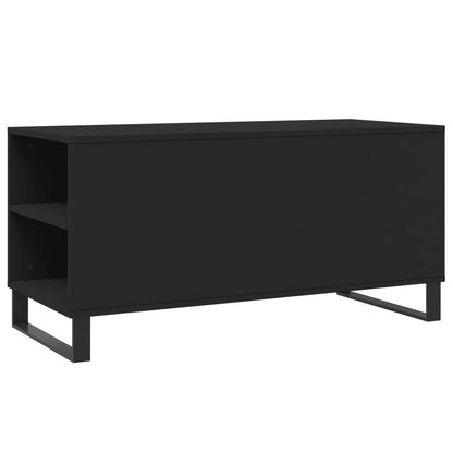 Tavolino da Salotto Nero 102x44,5x50 cm in Legno Multistrato - homemem39