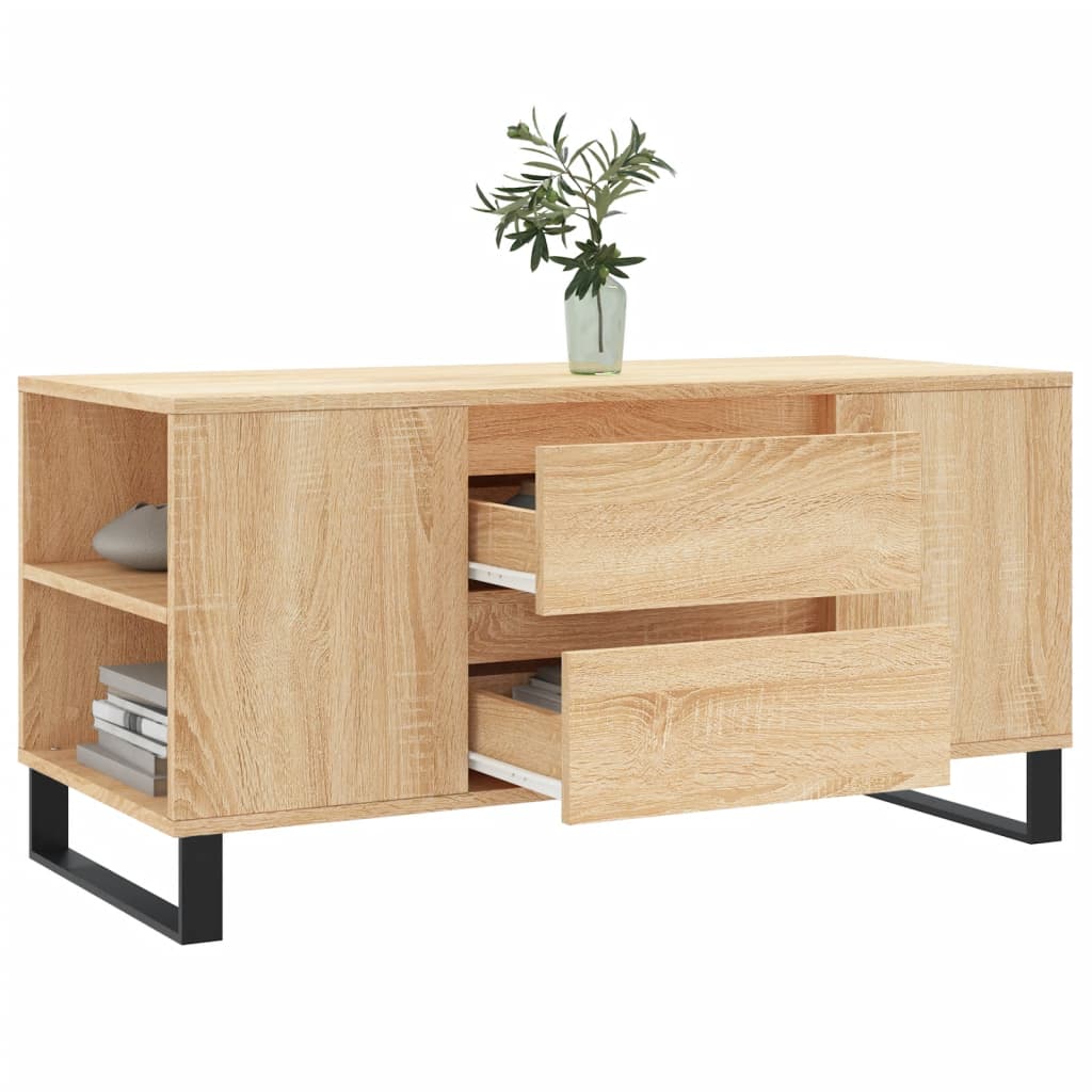 Tavolino Salotto Rovere Sonoma 102x44,5x50 cm Legno Multistrato - homemem39