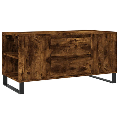 Tavolino da Salotto Rovere Fumo 102x44,5x50cm Legno Multistrato - homemem39