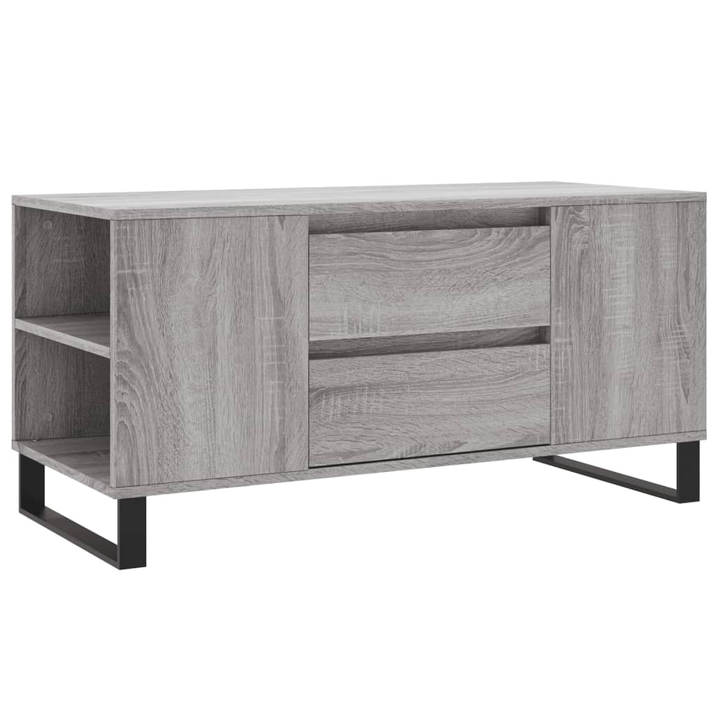 Tavolino Salotto Grigio Sonoma 102x44,5x50 cm Legno Multistrato - homemem39