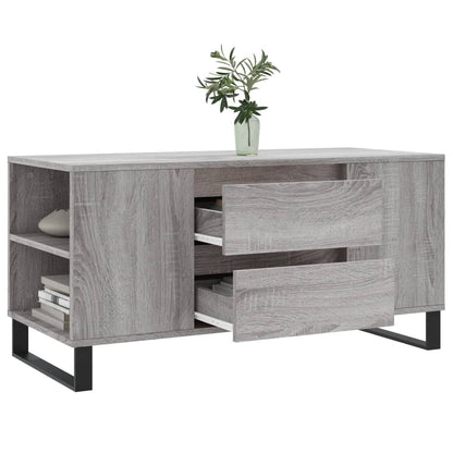 Tavolino Salotto Grigio Sonoma 102x44,5x50 cm Legno Multistrato - homemem39