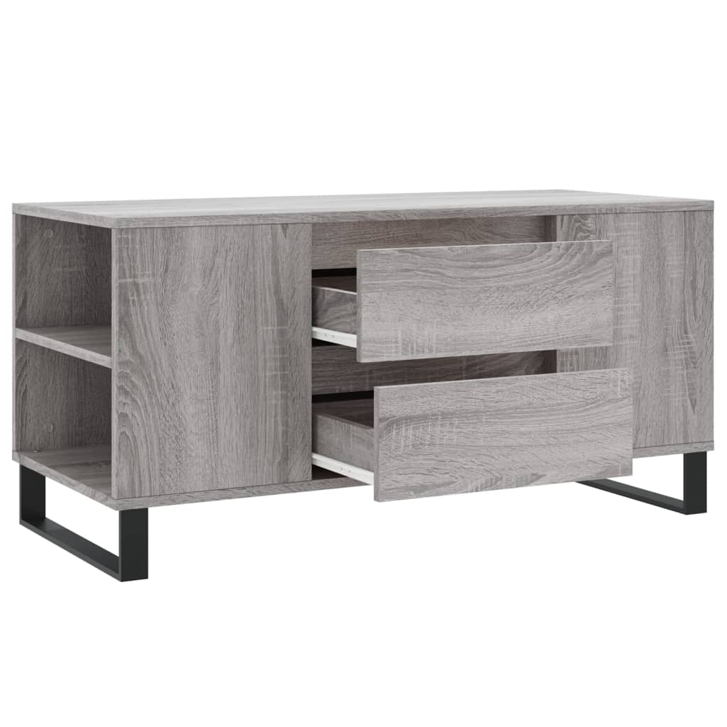 Tavolino Salotto Grigio Sonoma 102x44,5x50 cm Legno Multistrato - homemem39