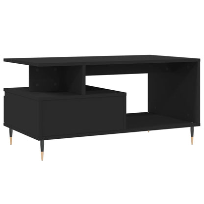 Tavolino da Salotto Nero 90x49x45 cm in Legno Multistrato - homemem39