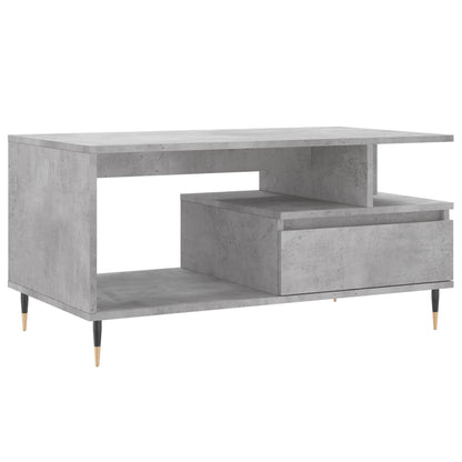 Tavolino Salotto Grigio Cemento 90x49x45 cm Legno Multistrato - homemem39