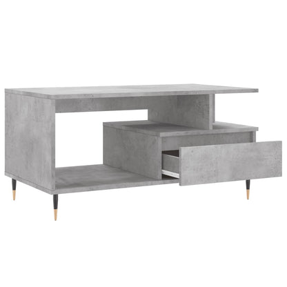 Tavolino Salotto Grigio Cemento 90x49x45 cm Legno Multistrato - homemem39