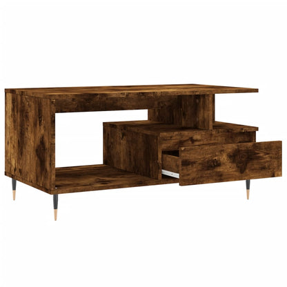 Tavolino da Salotto Rovere Fumo 90x49x45 cm Legno Multistrato - homemem39